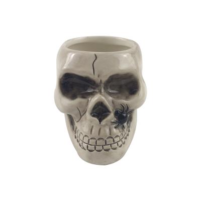 Skull Table Ceramic Pen Pencil Holder For Desk thumbnail